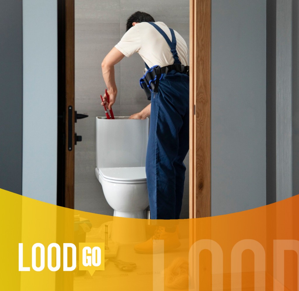 LoodGo loodgieter aan het werk — professionele herstelling van sanitair bij een klant thuis